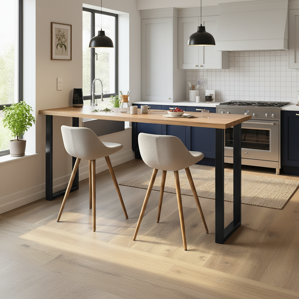 Sophisticated Oak Breakfast Bar