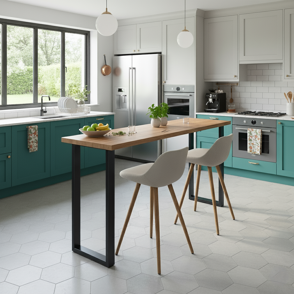 Sophisticated Oak Breakfast Bar